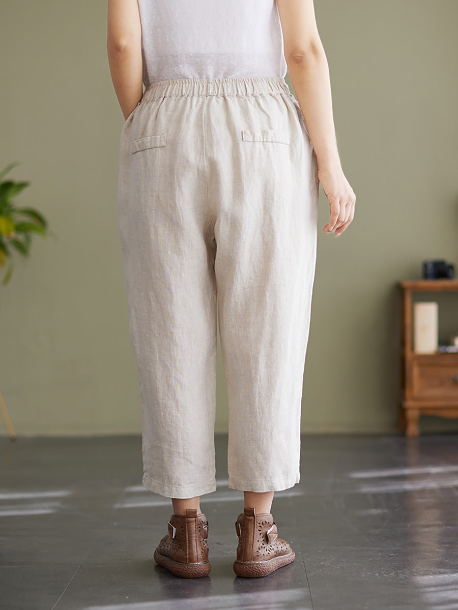 Pantalon ample en lin pour femme