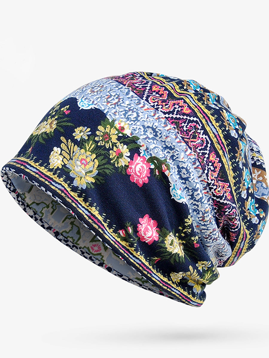 Cappello da donna sottile con stampe floreali per adulti primaverili