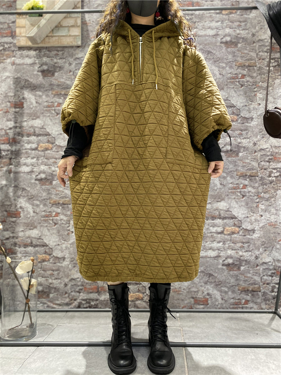 Vestito con cappuccio imbottito da donna invernale