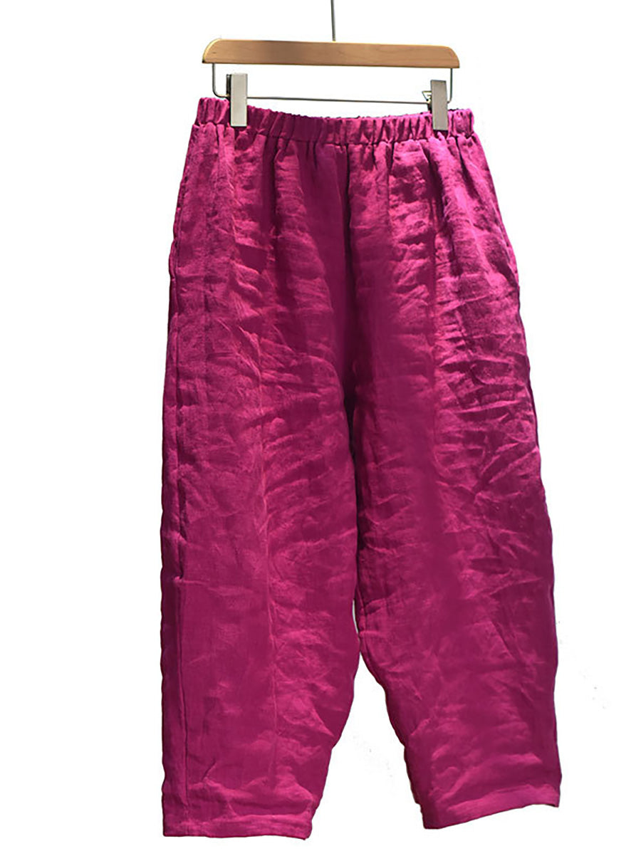 Summer Solid Linen Harem Pants