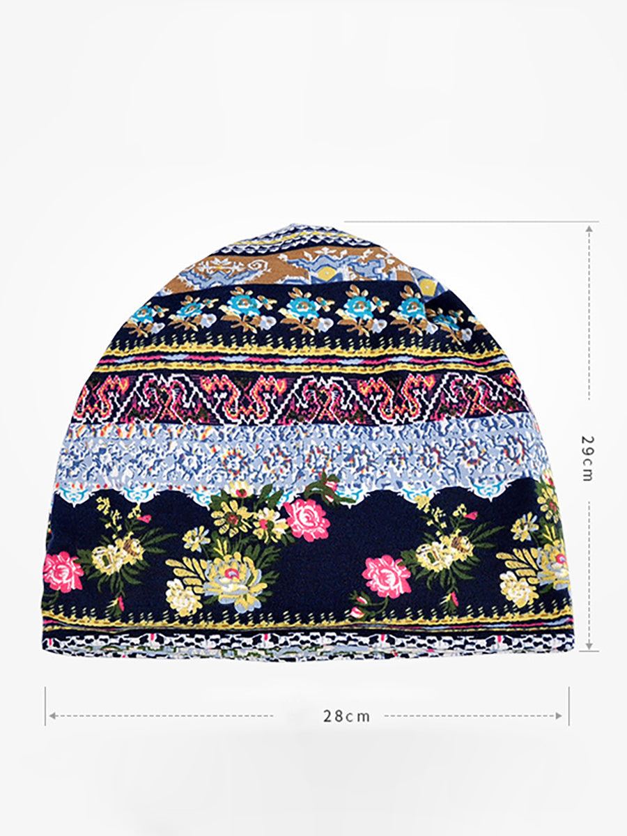 Cappello da donna sottile con stampe floreali per adulti primaverili