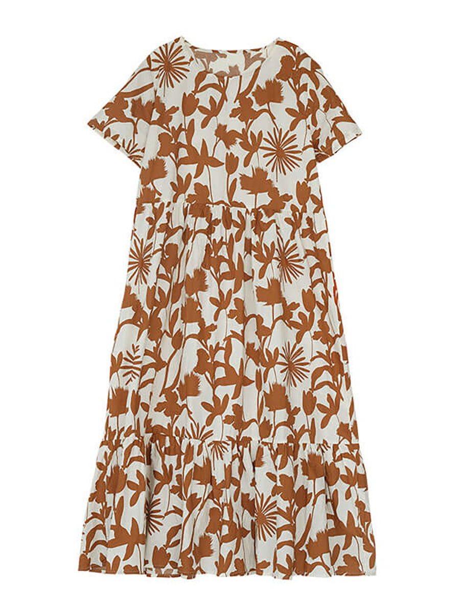 Abito da donna in cotone con stampa floreale
