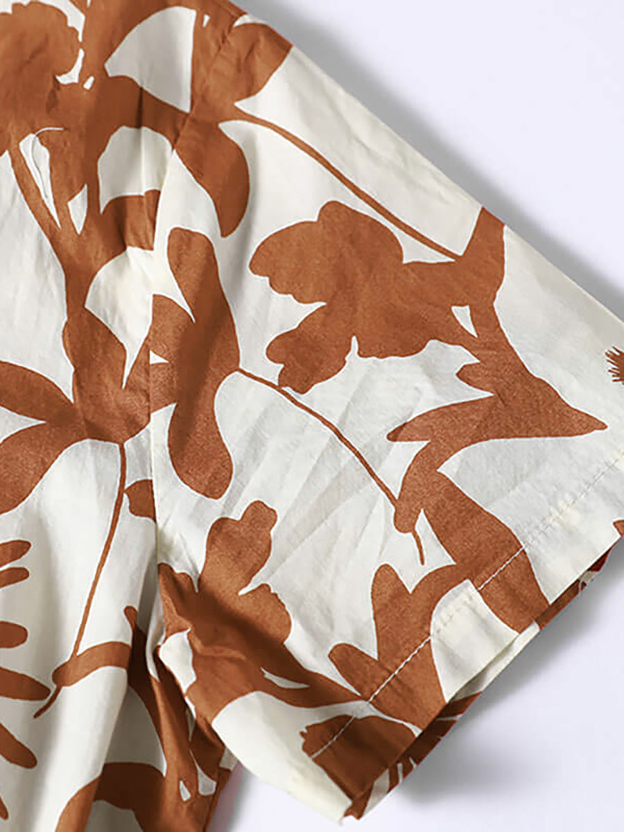 Abito da donna in cotone con stampa floreale