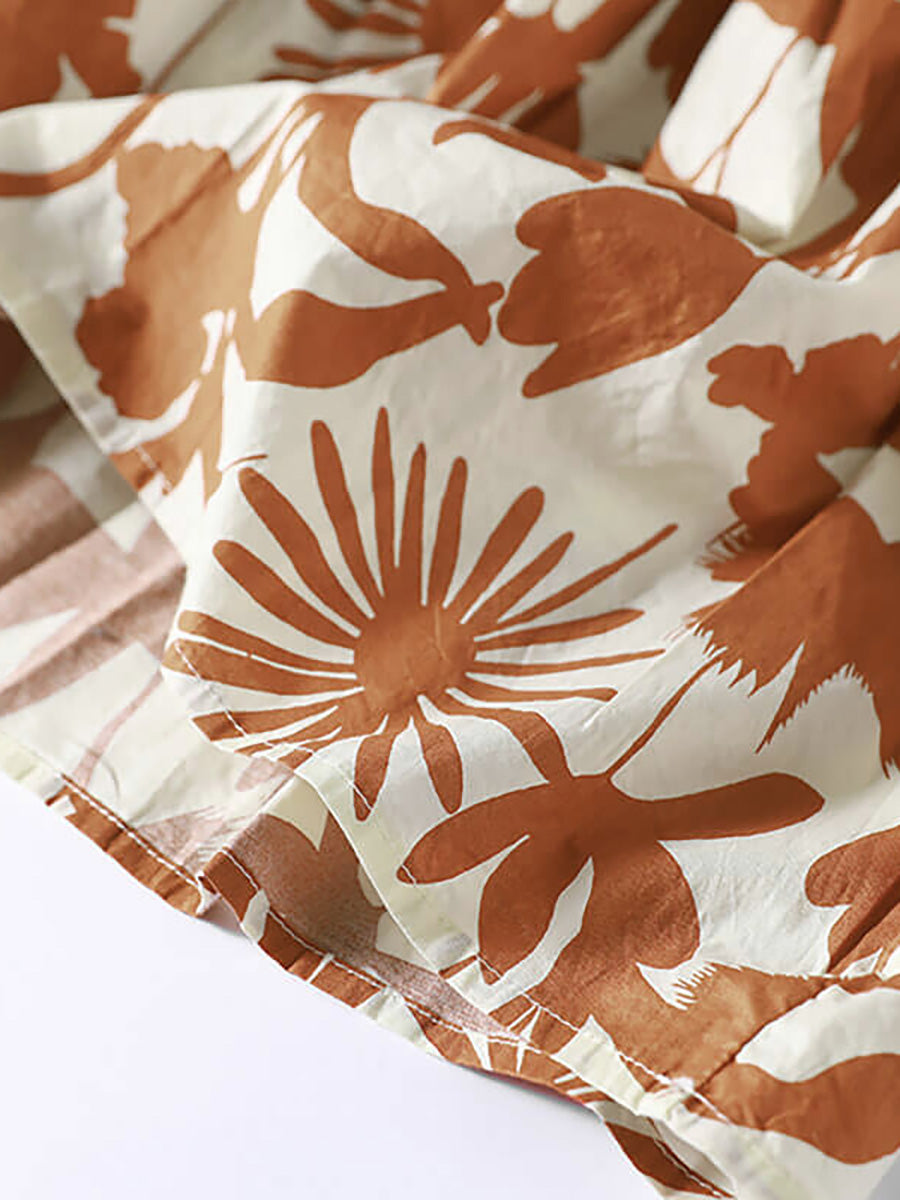 Abito da donna in cotone con stampa floreale