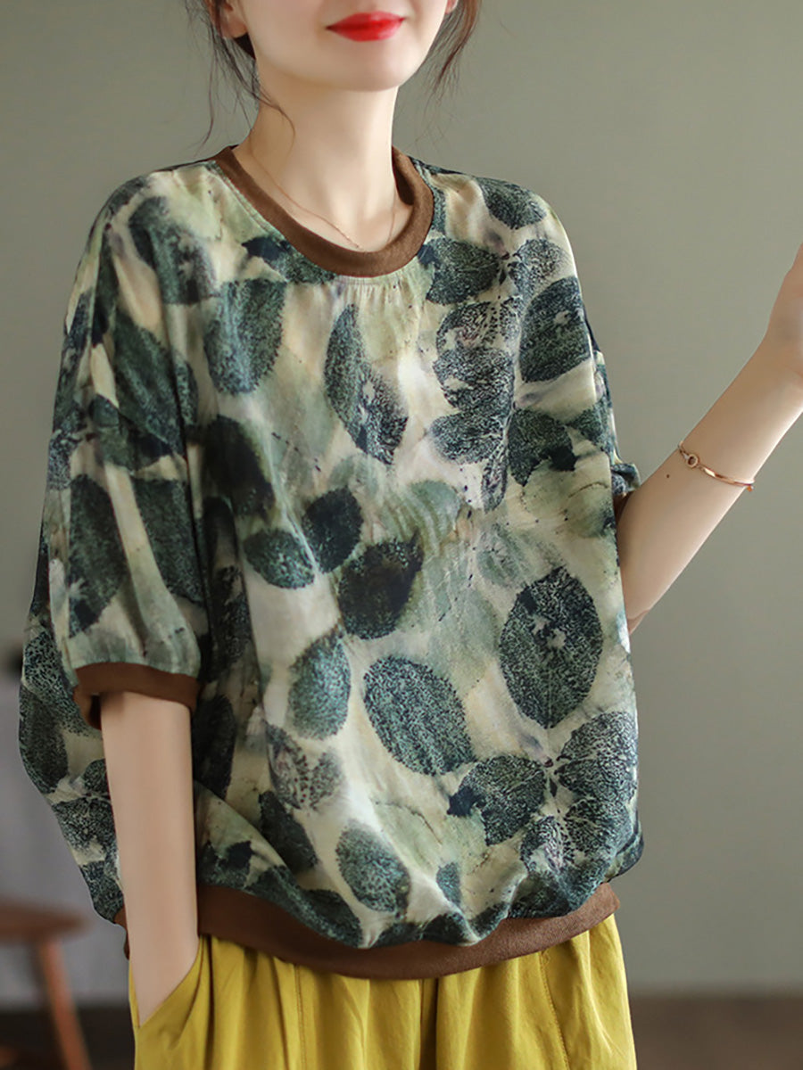 T-shirt décontracté à manches courtes pour femme