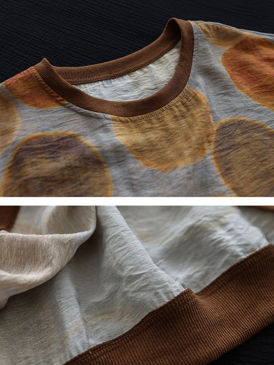 T-shirt décontracté à manches courtes pour femme