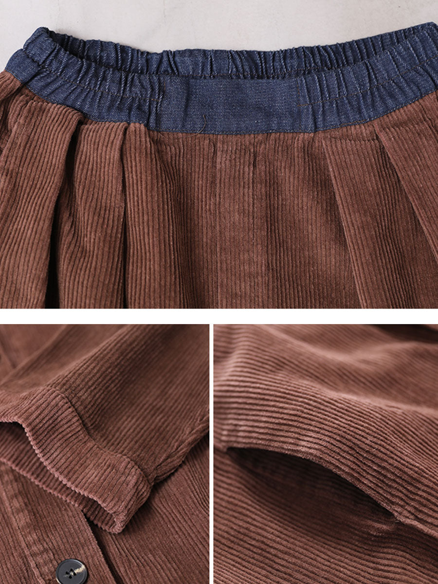 Set cappotto vintage autunnale da donna + pantaloni harem