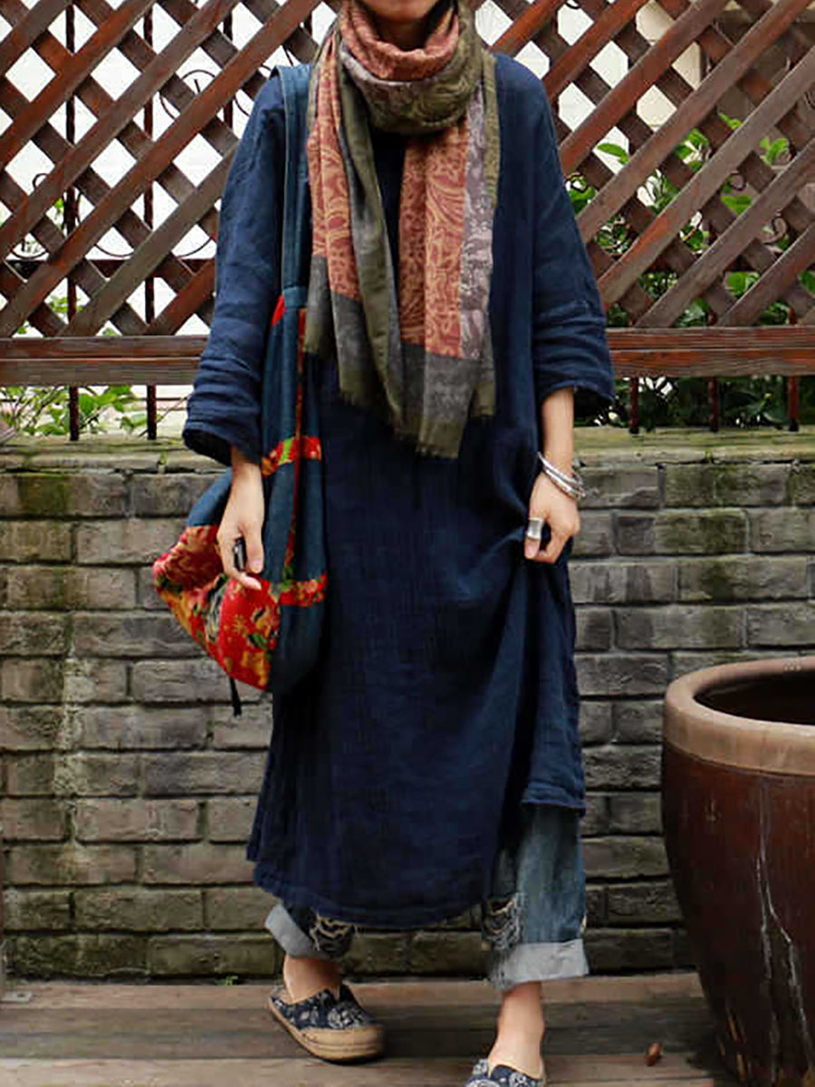 Grande sciarpa scialle in stile etnico in cotone vintage