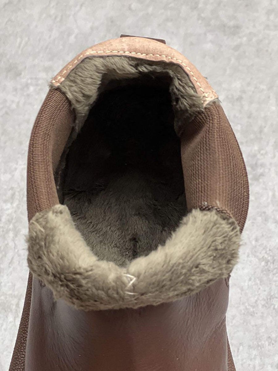 Stivali Martin casual piatti in vera pelle autunnali da donna