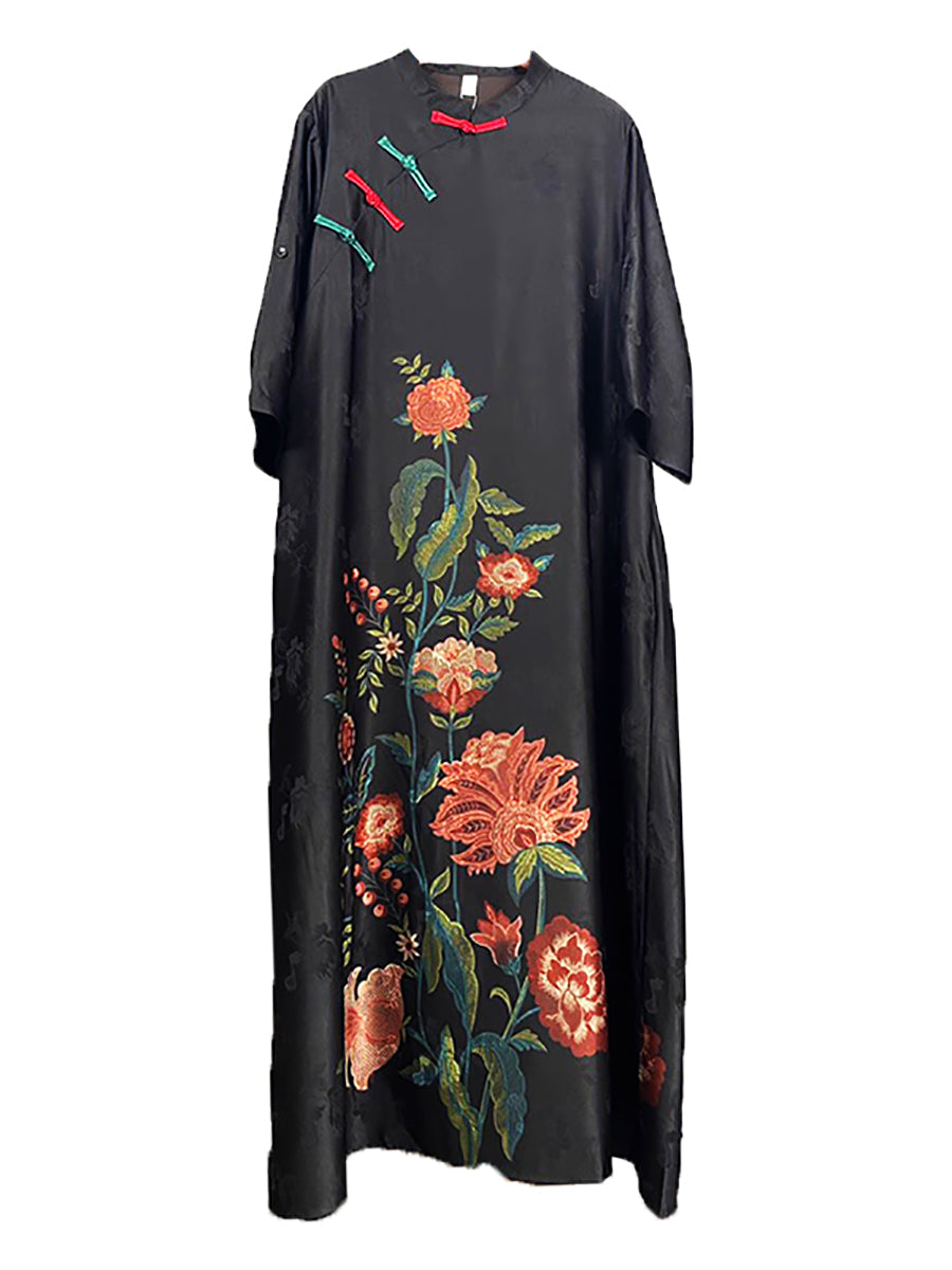 Abito largo a forma di fiore etnico da donna