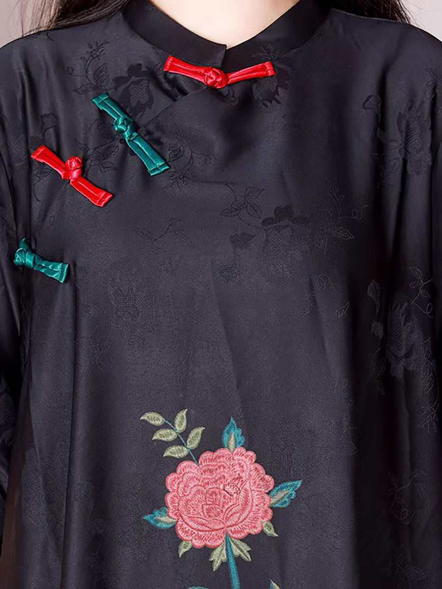Abito largo a forma di fiore etnico da donna