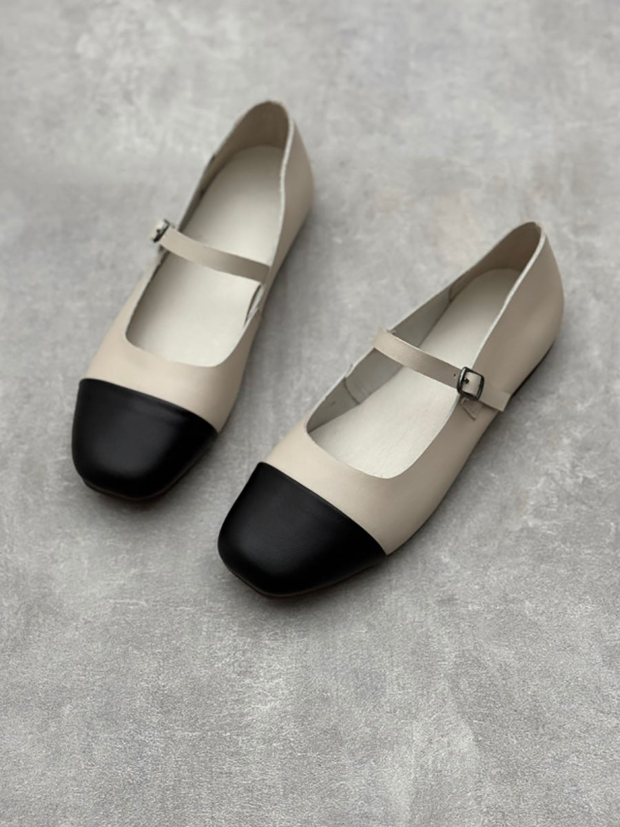 Scarpe Mary Jane in vera pelle con giunture Artsy da donna