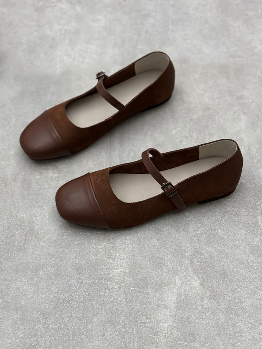 Scarpe Mary Jane in vera pelle con giunture Artsy da donna