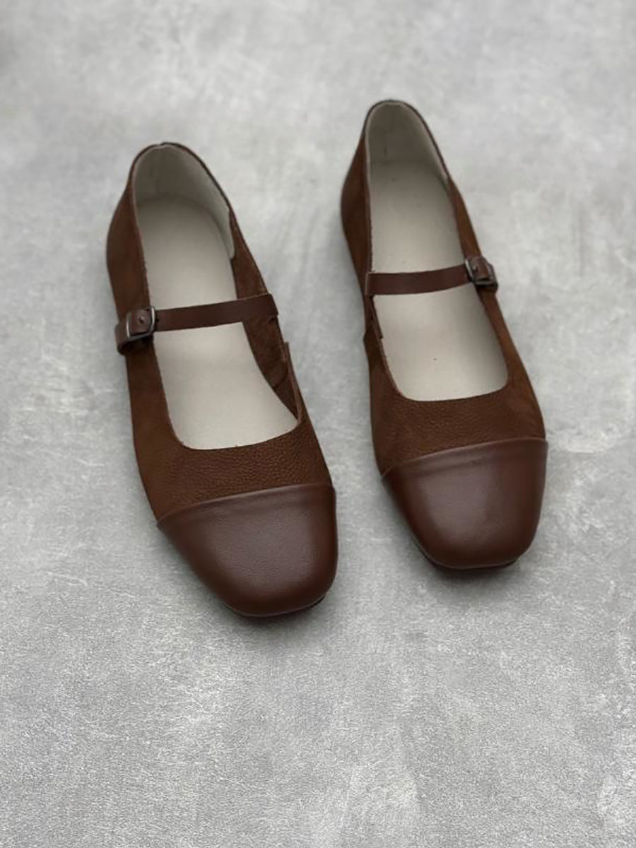 Scarpe Mary Jane in vera pelle con giunture Artsy da donna
