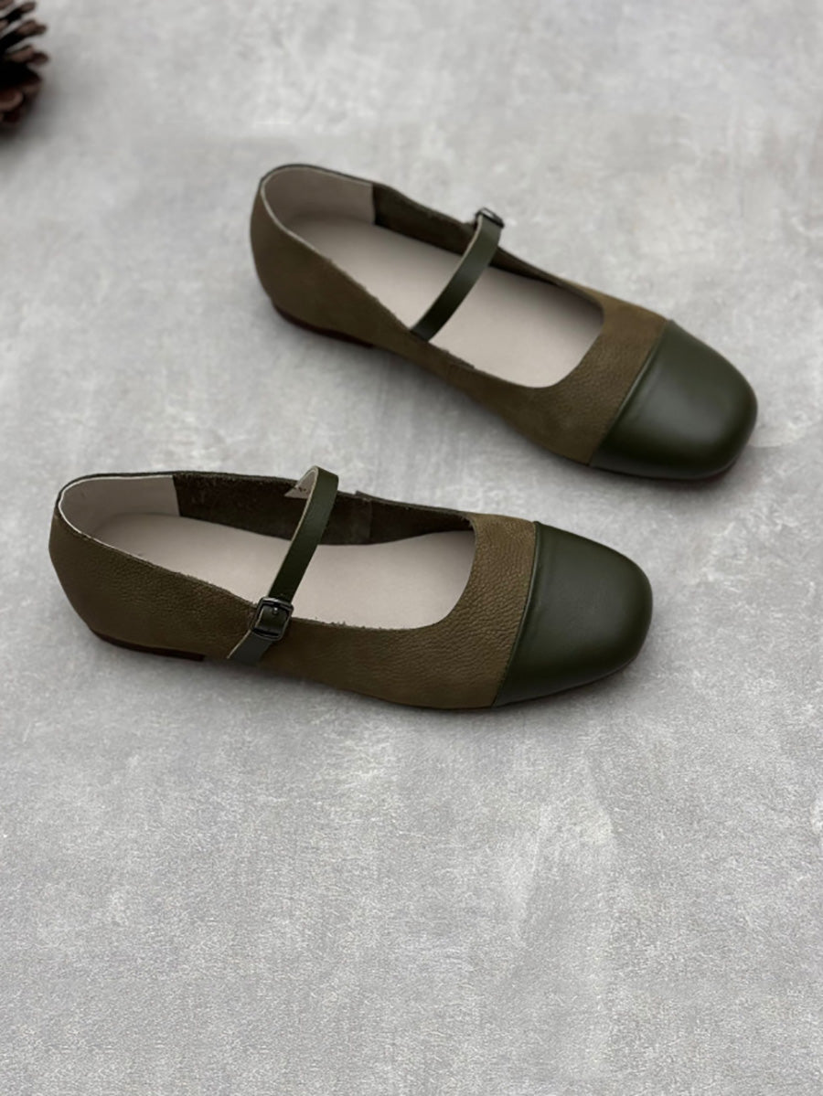 Scarpe Mary Jane in vera pelle con giunture Artsy da donna