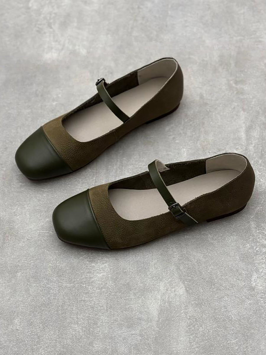 Scarpe Mary Jane in vera pelle con giunture Artsy da donna
