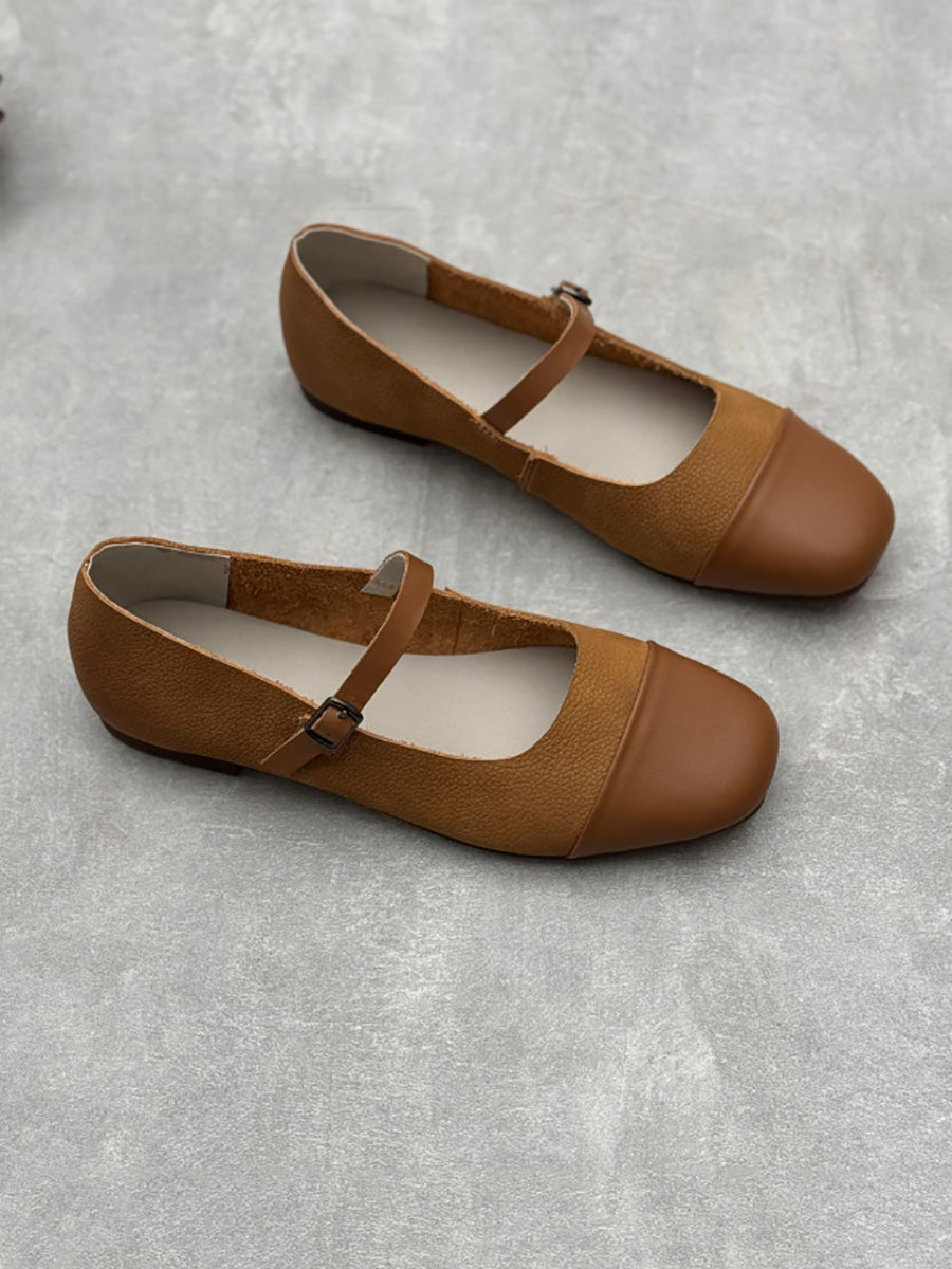Scarpe Mary Jane in vera pelle con giunture Artsy da donna