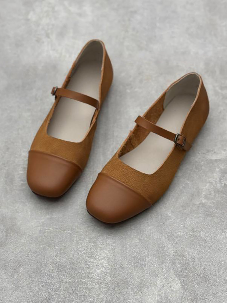 Scarpe Mary Jane in vera pelle con giunture Artsy da donna