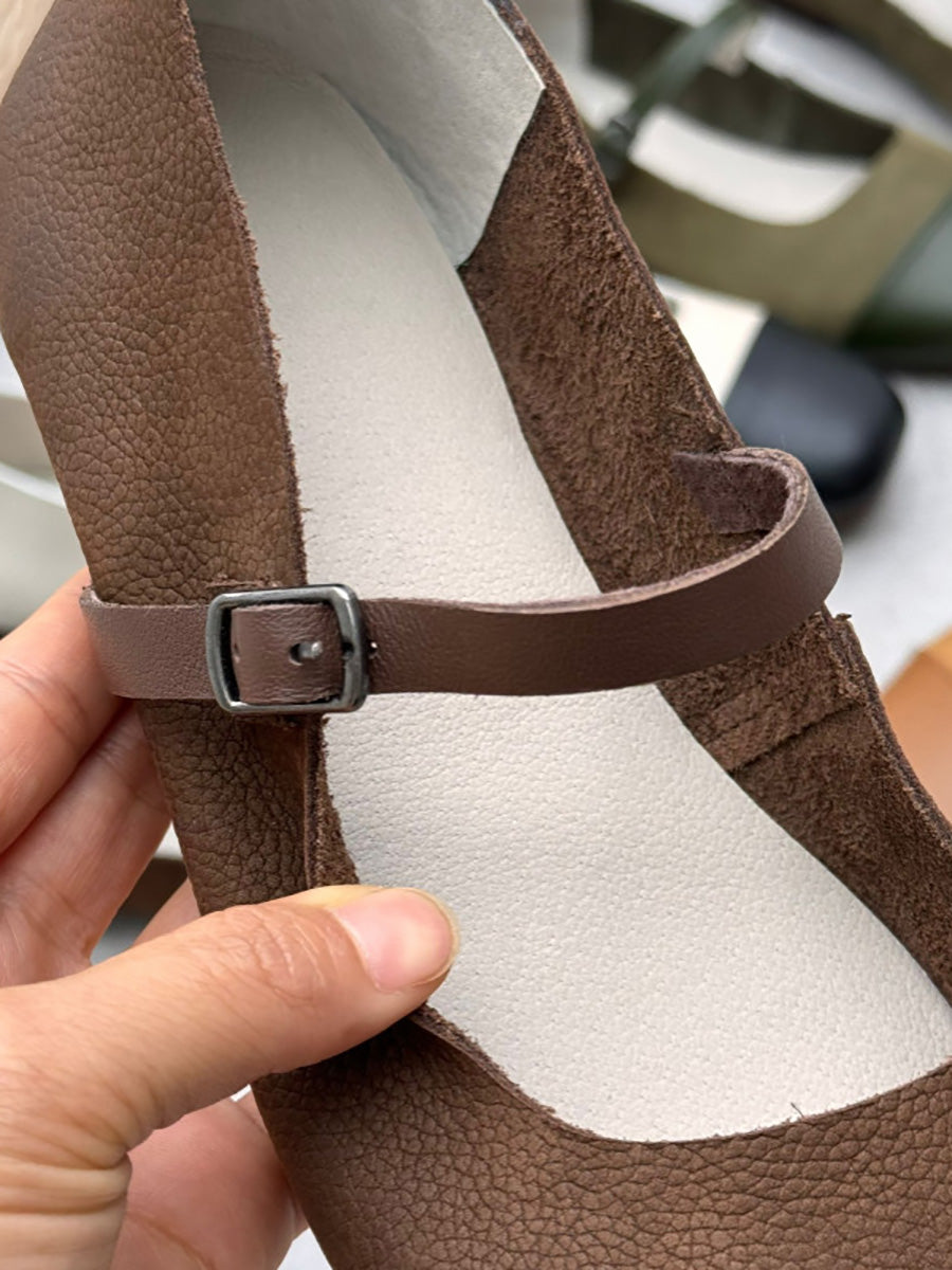 Scarpe Mary Jane in vera pelle con giunture Artsy da donna