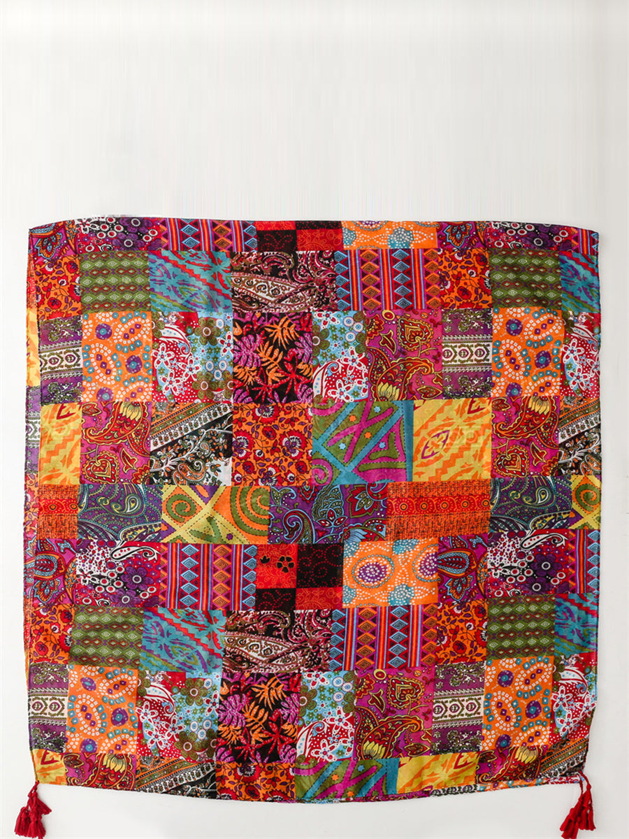 Sciarpa scialle con nappe unite vintage estiva da donna