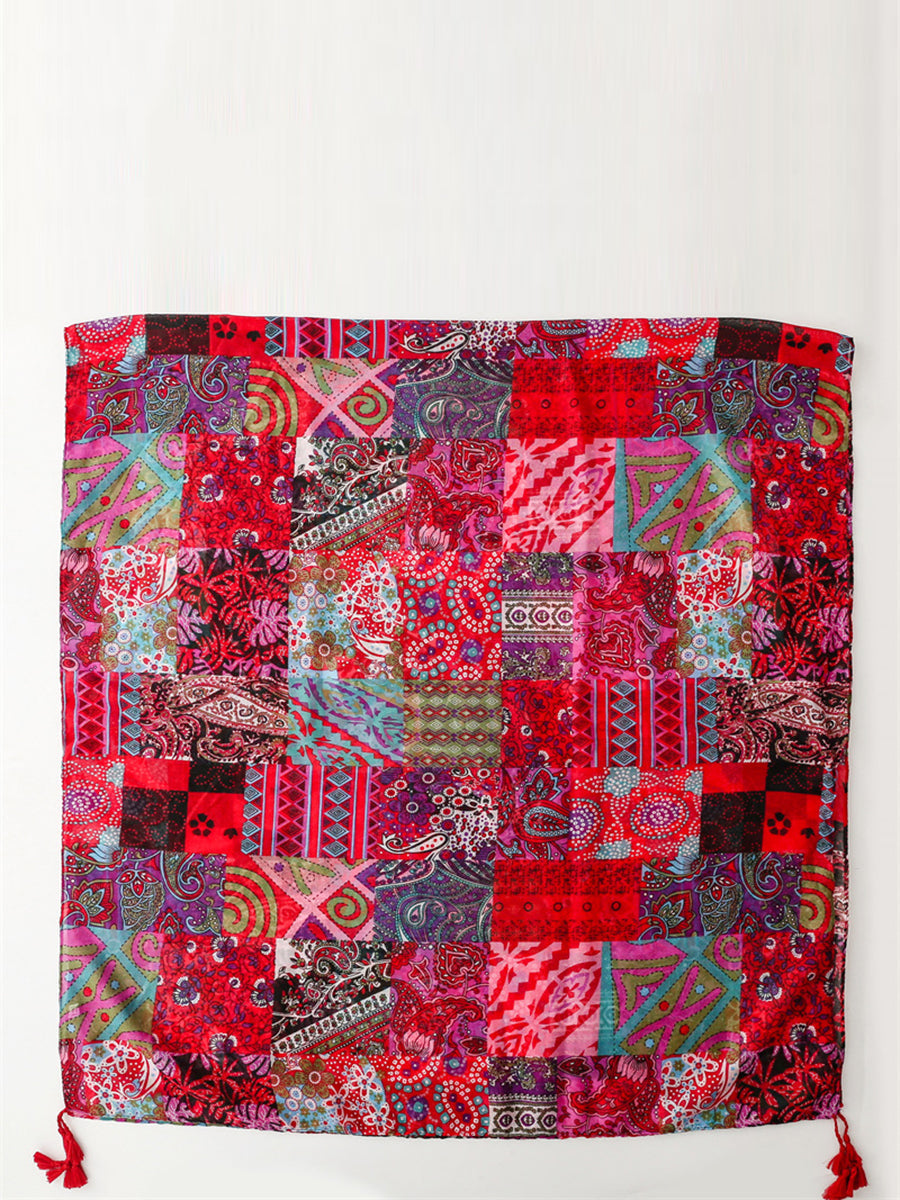 Sciarpa scialle con nappe unite vintage estiva da donna