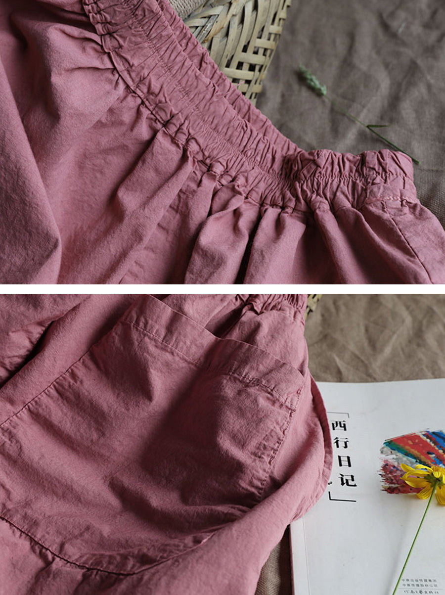 Pantalon d'été décontracté en coton pour femme