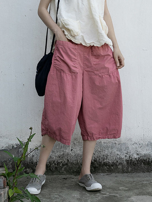 Pantalon d'été décontracté en coton pour femme