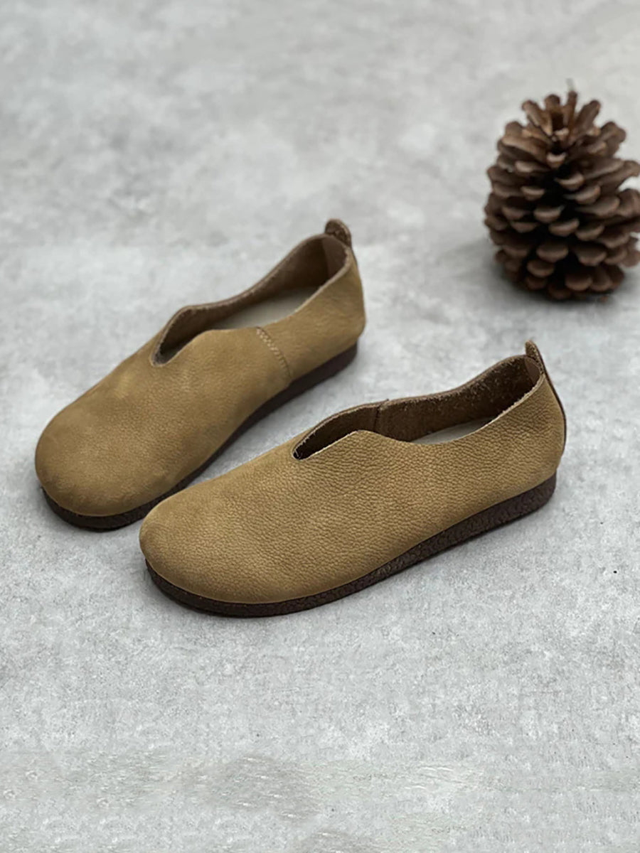 Scarpe basse morbide in vera pelle, casual, da donna