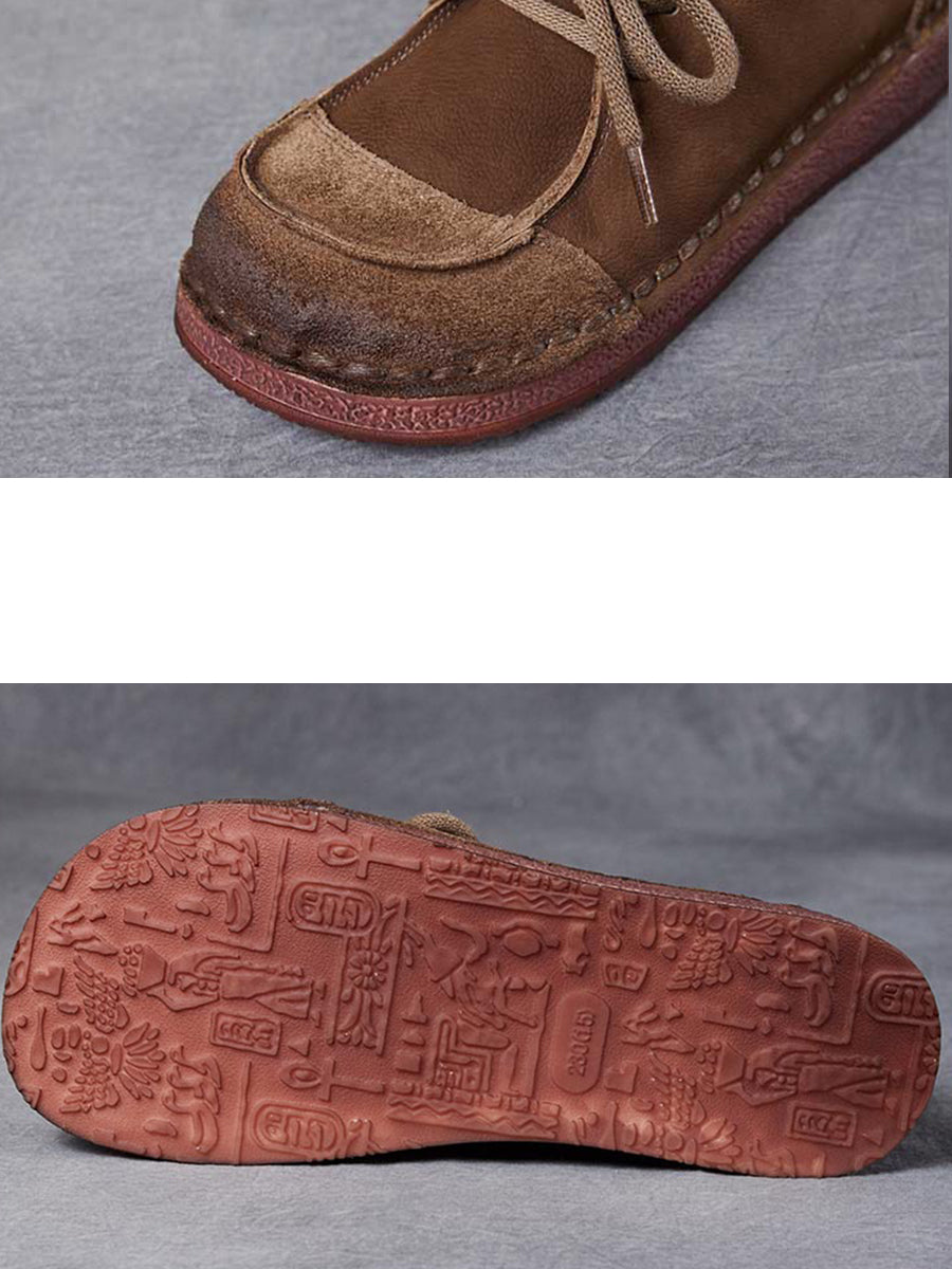 Scarpe basse invernali in pelle con cinturino unito da donna