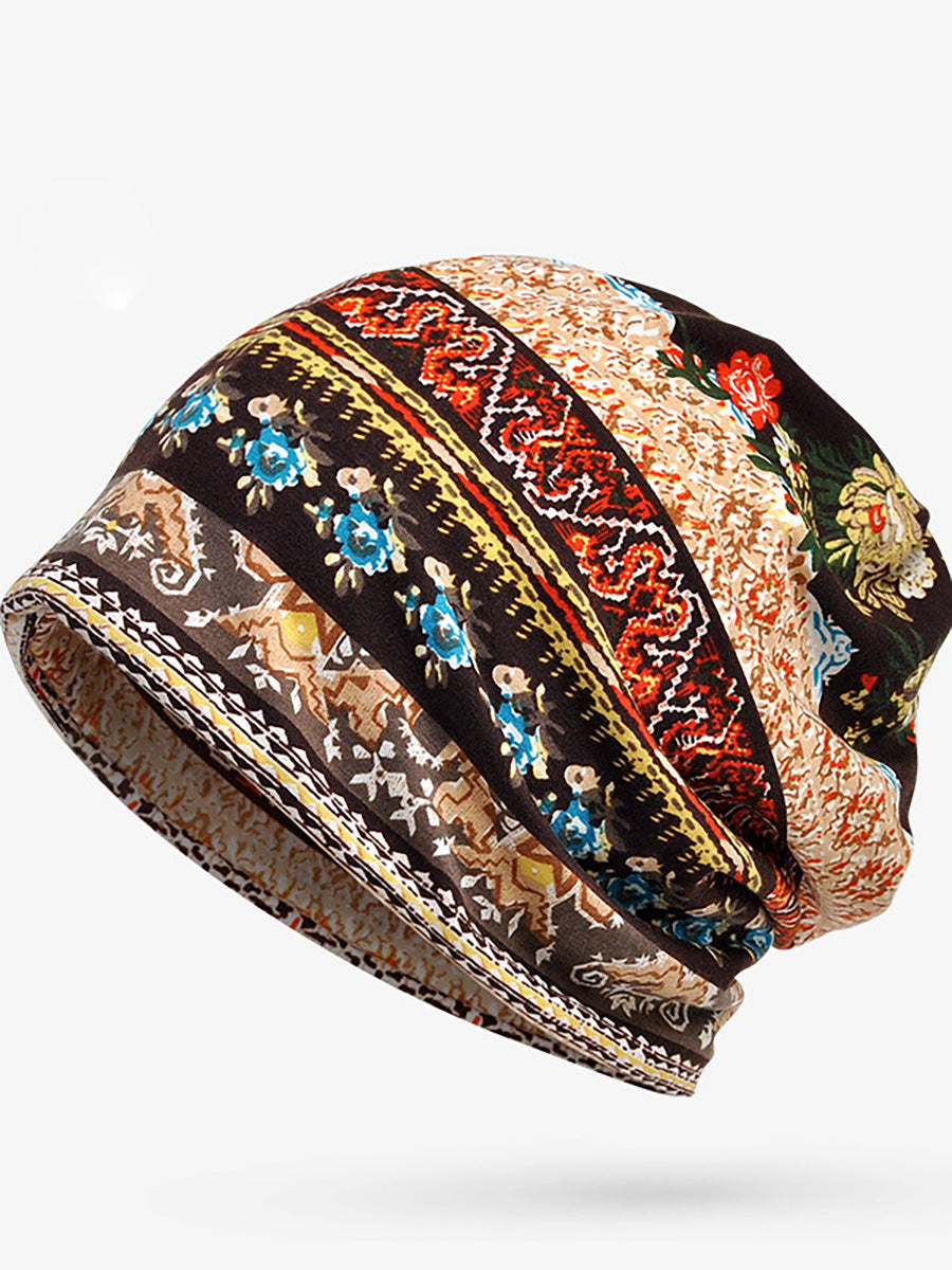 Cappello da donna sottile con stampe floreali per adulti primaverili