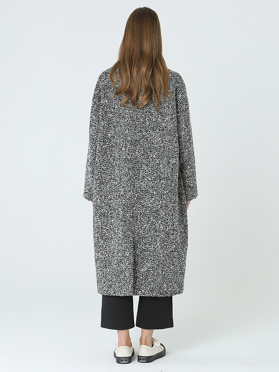 Long Wool Women Winter Long Sleeve Coat M2XL