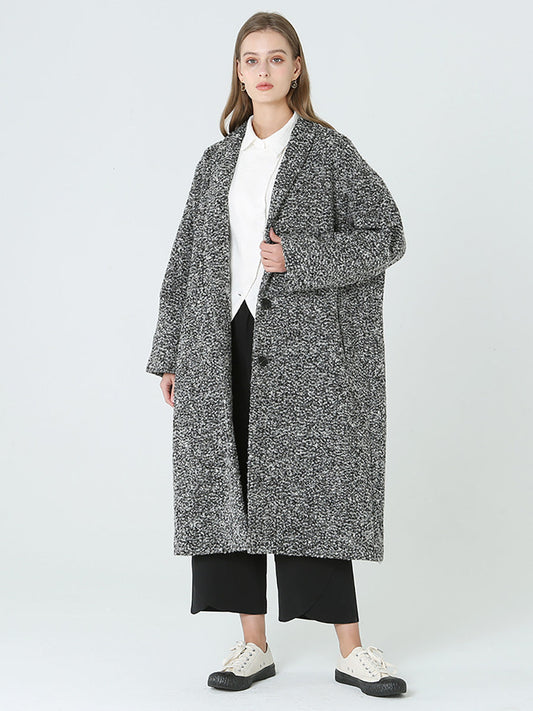 Long Wool Women Winter Long Sleeve Coat M2XL