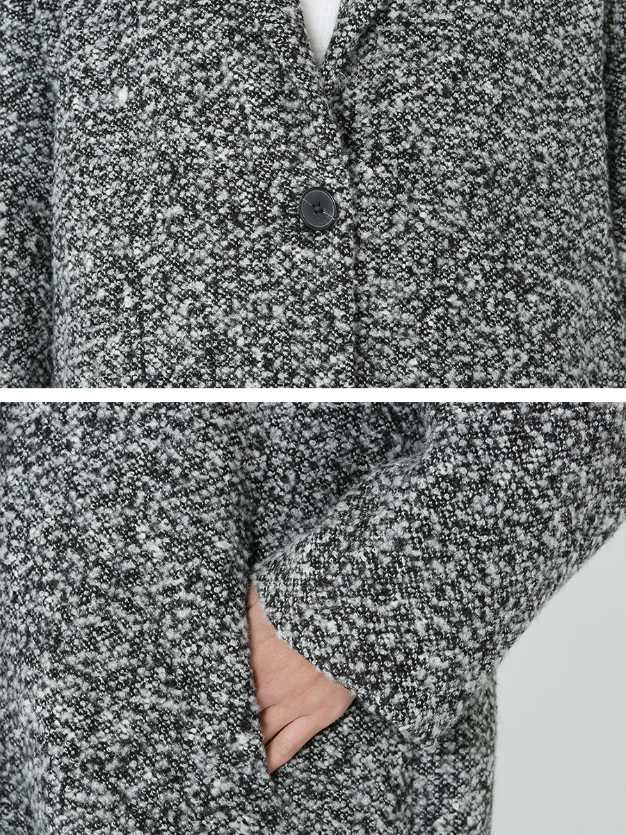 Long Wool Women Winter Long Sleeve Coat M2XL
