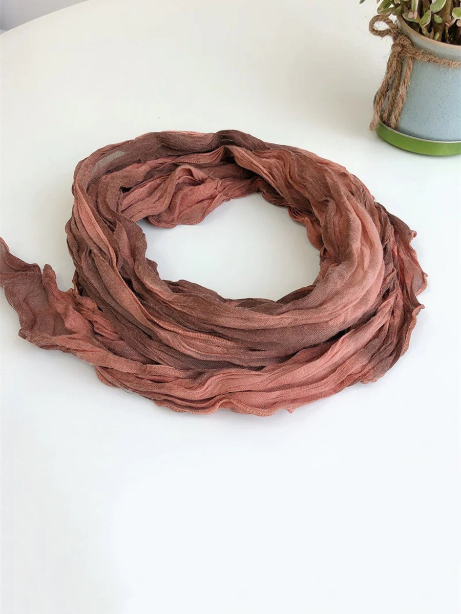 Écharpe châle souple pliable vintage tie-dye pour femme