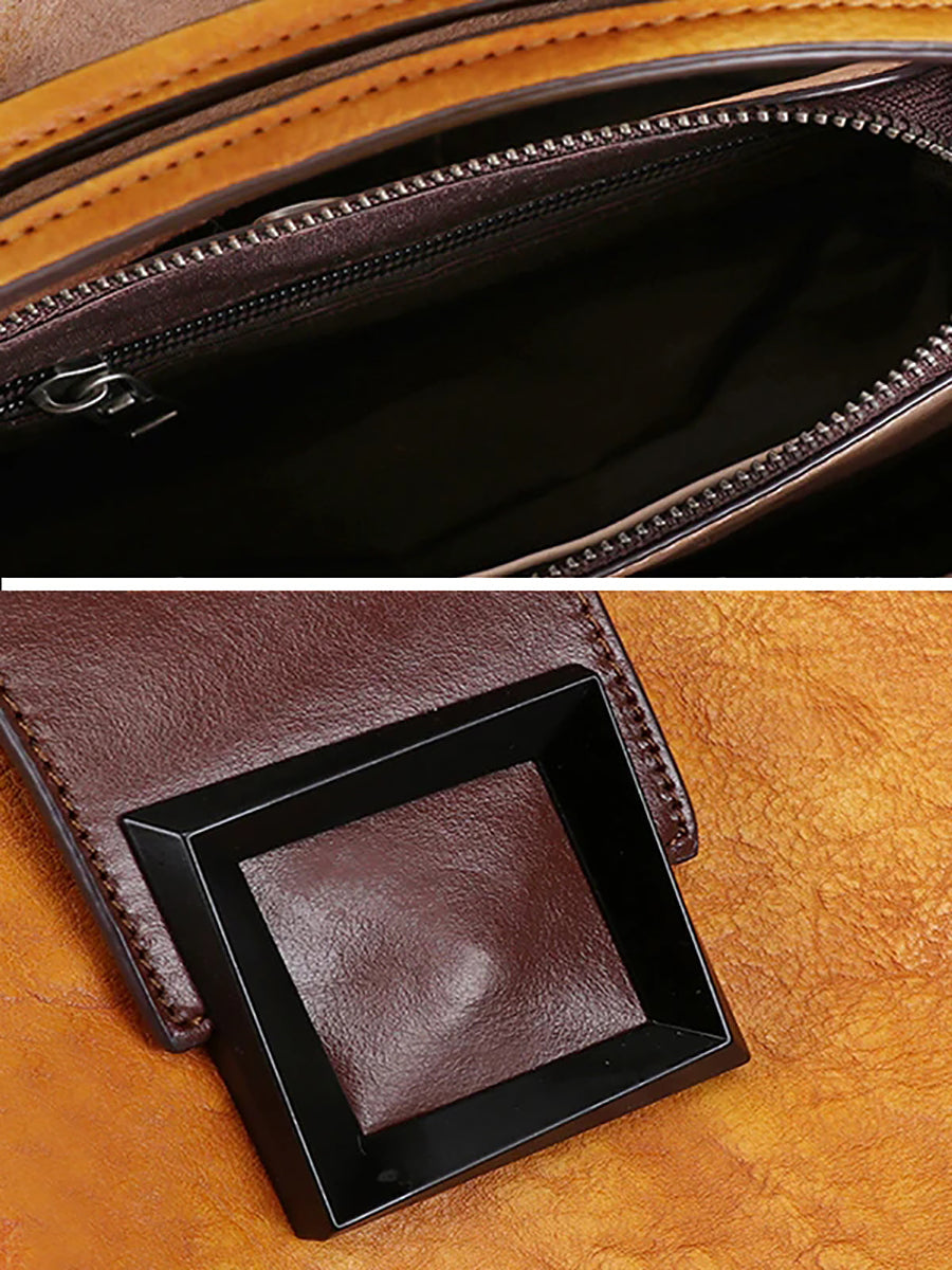Borsa a tracolla in pelle retrò da donna
