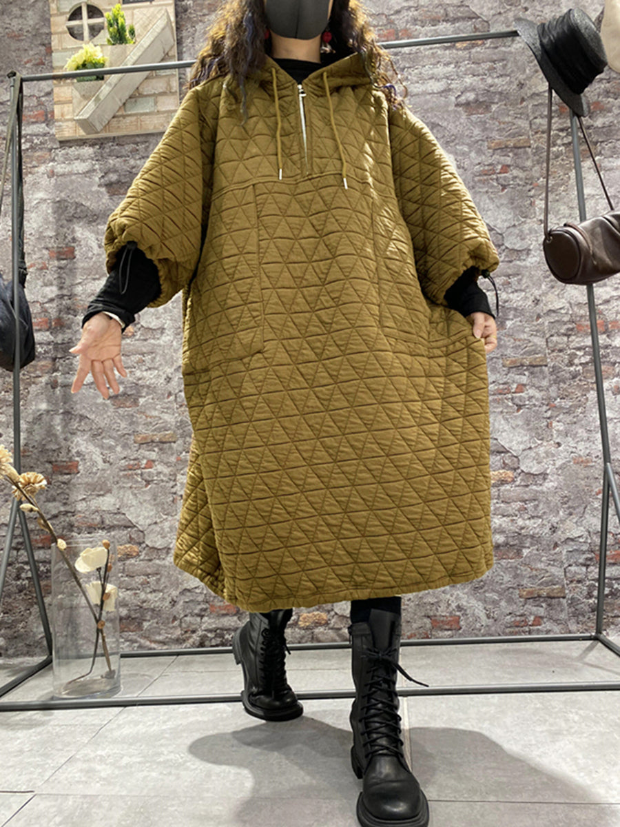 Vestito con cappuccio imbottito da donna invernale