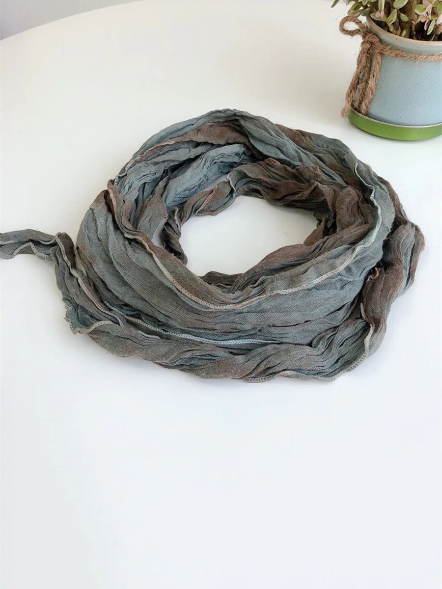 Écharpe châle souple pliable vintage tie-dye pour femme