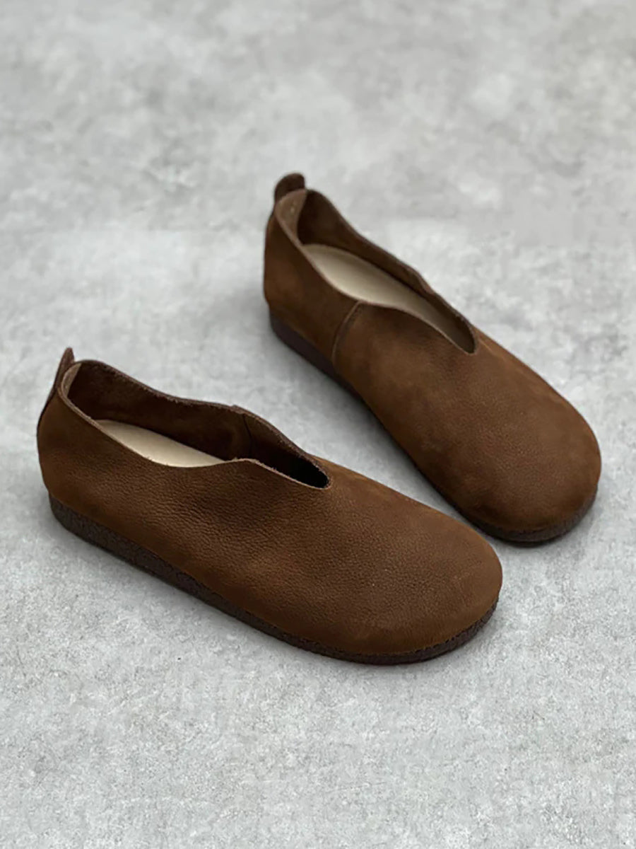 Scarpe basse morbide in vera pelle, casual, da donna