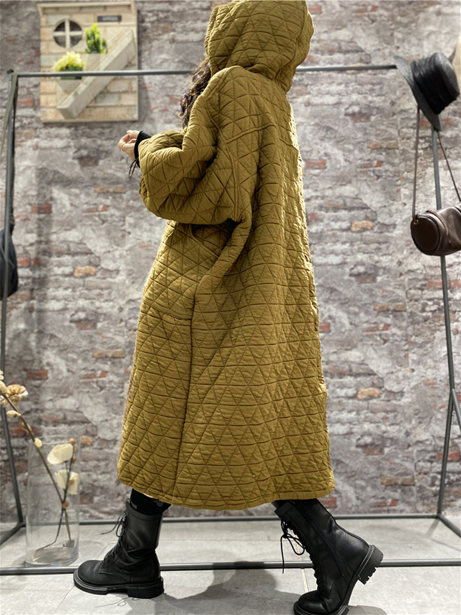 Vestito con cappuccio imbottito da donna invernale