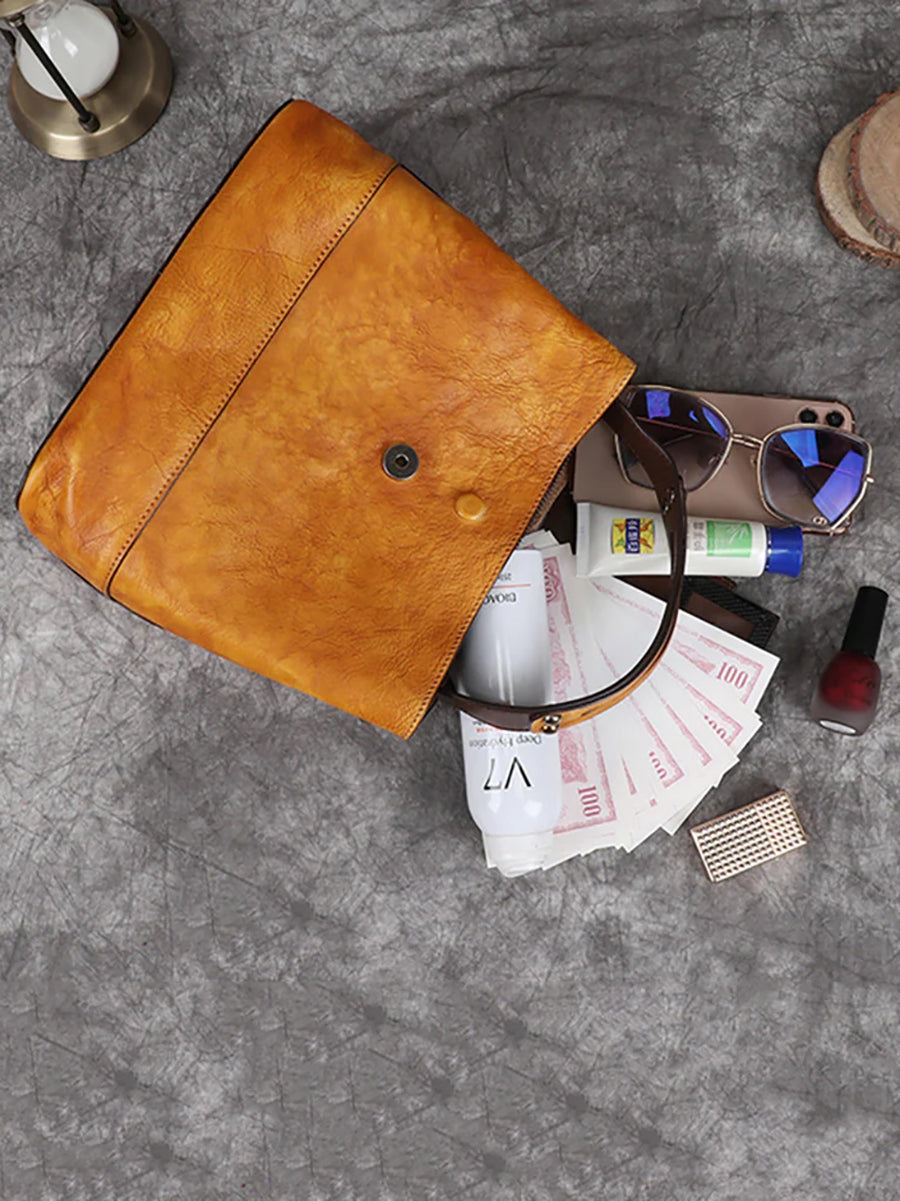 Borsa a tracolla in pelle retrò da donna