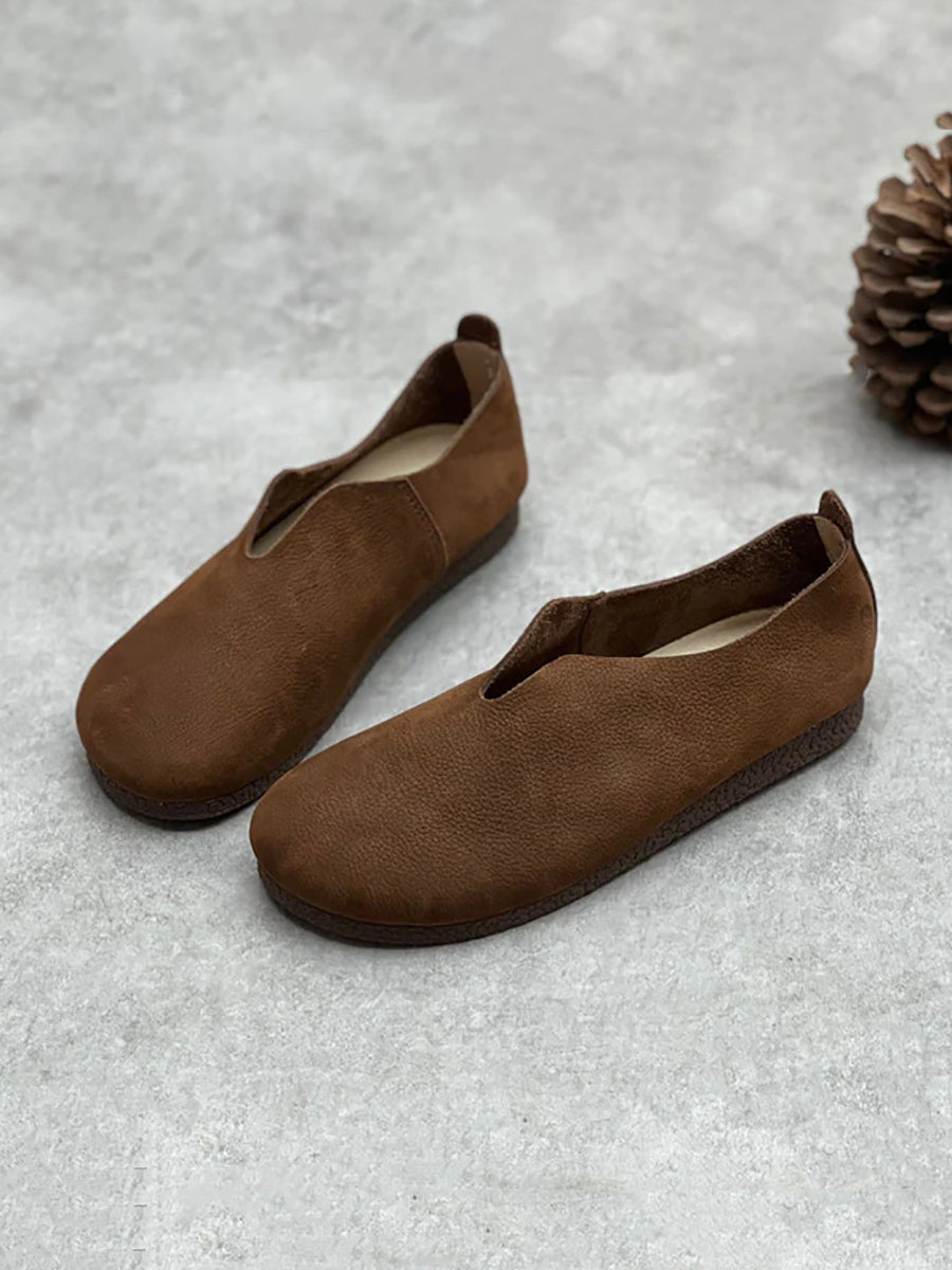 Scarpe basse morbide in vera pelle, casual, da donna