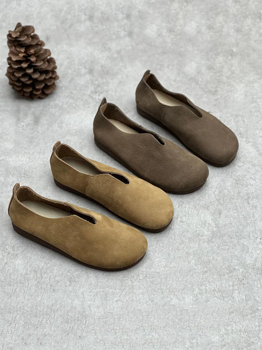 Scarpe basse morbide in vera pelle, casual, da donna
