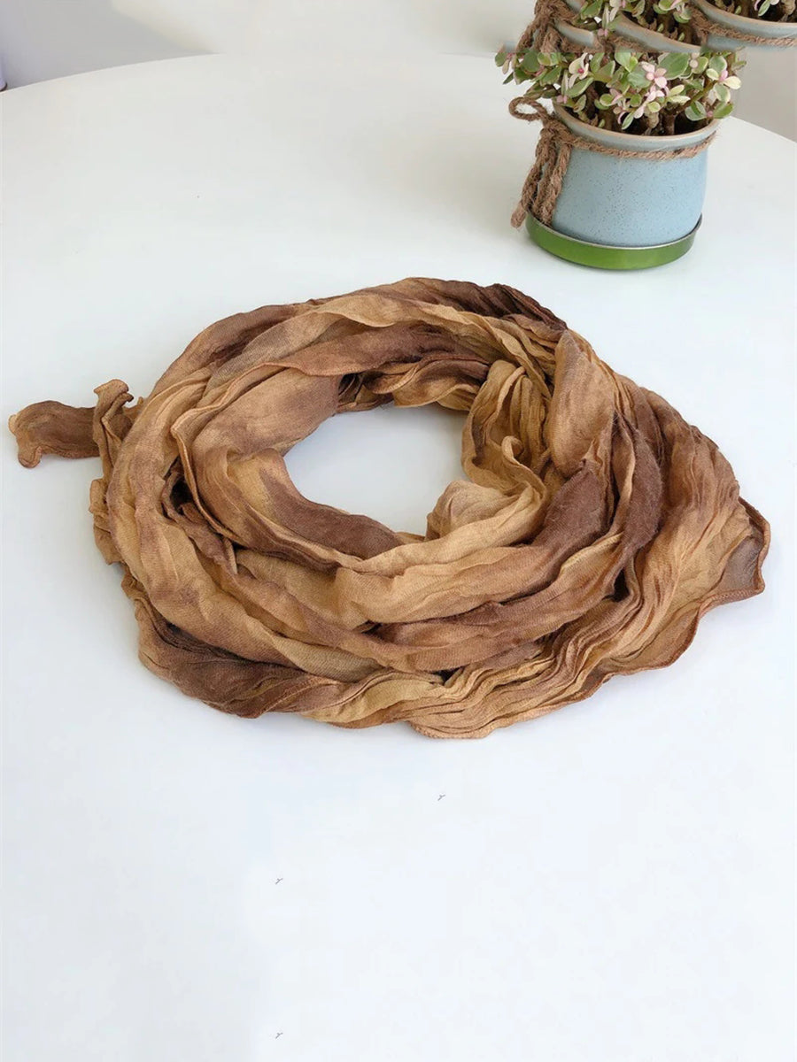 Écharpe châle souple pliable vintage tie-dye pour femme