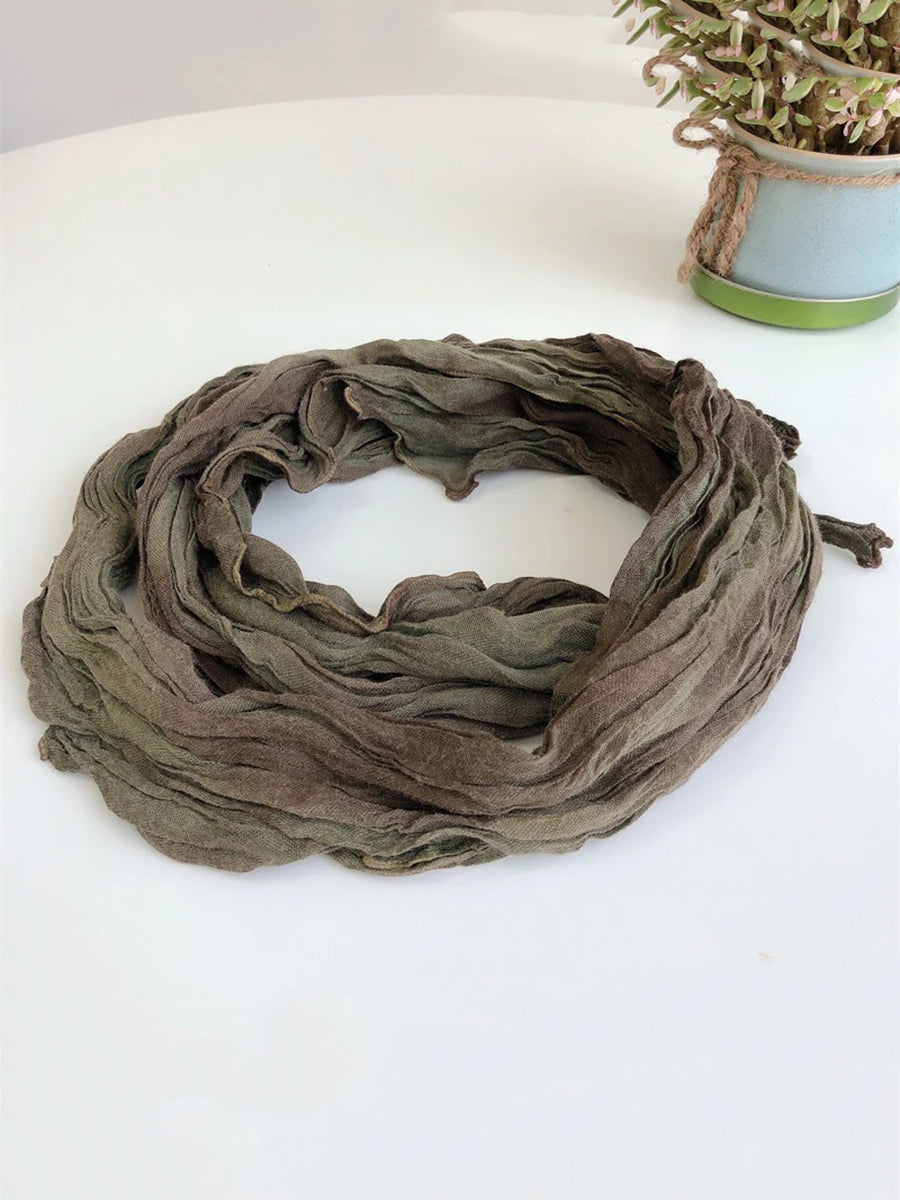 Écharpe châle souple pliable vintage tie-dye pour femme