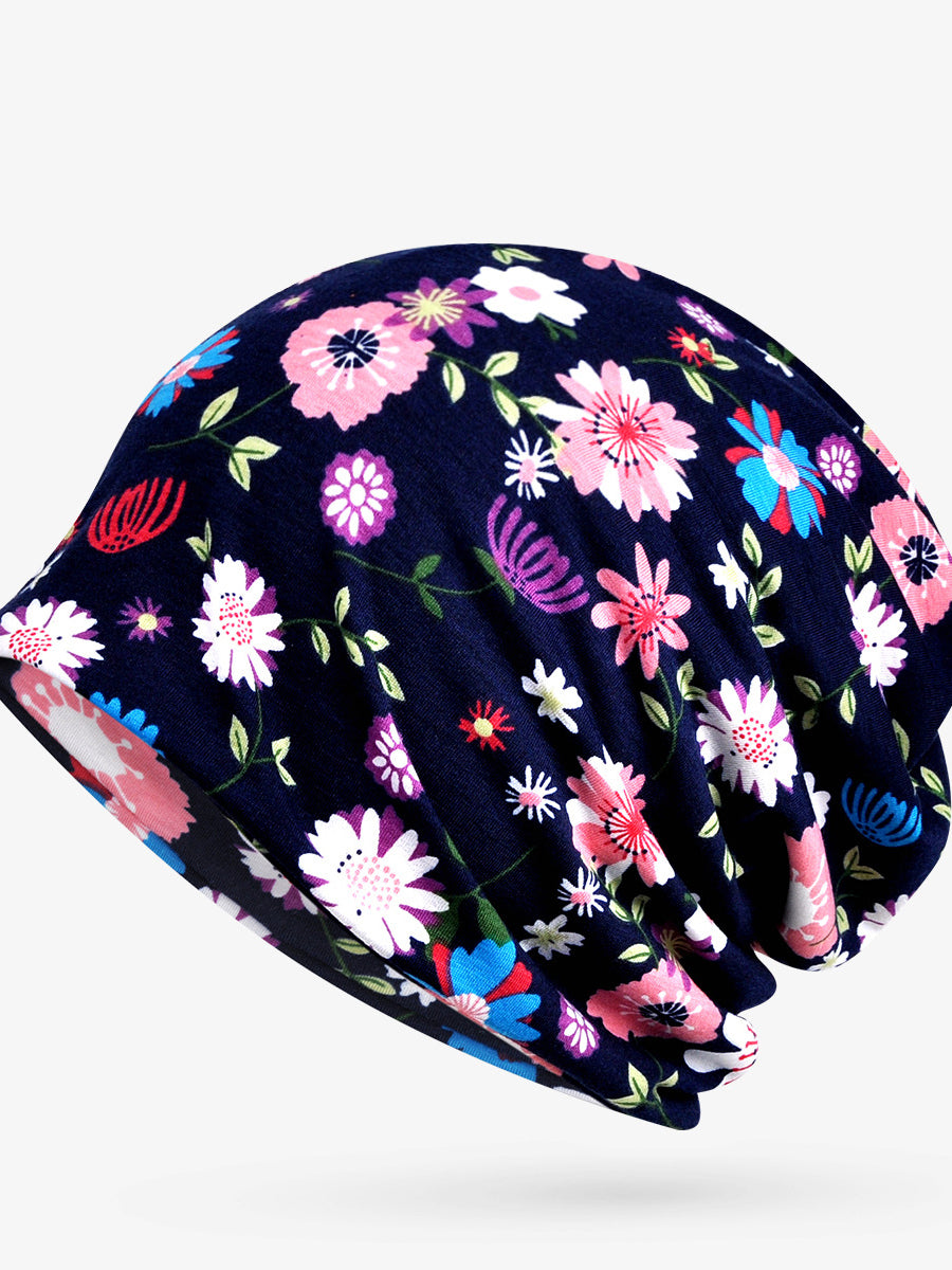 Cappello da donna sottile con stampe floreali per adulti primaverili