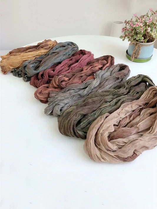 Sciarpa scialle morbida con piega tie-dye vintage da donna