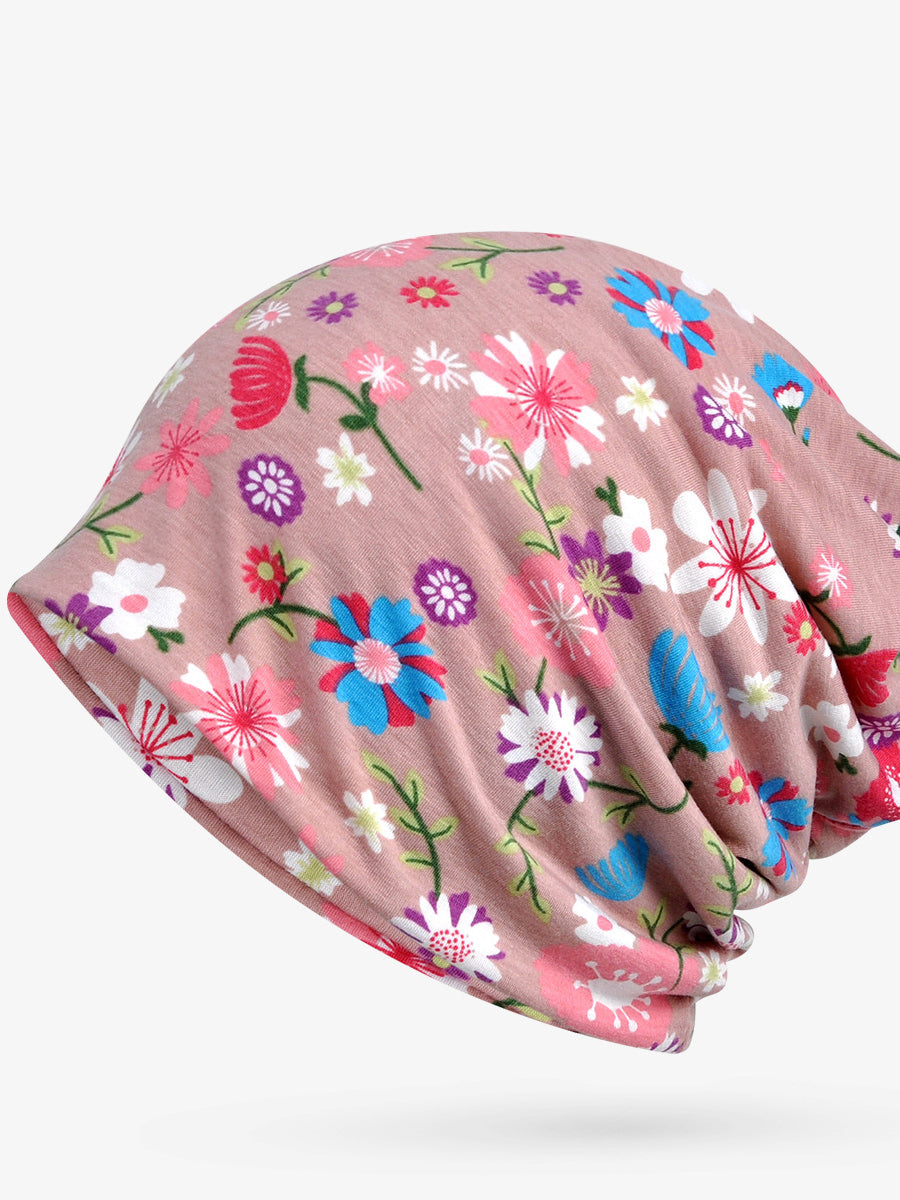 Cappello da donna sottile con stampe floreali per adulti primaverili