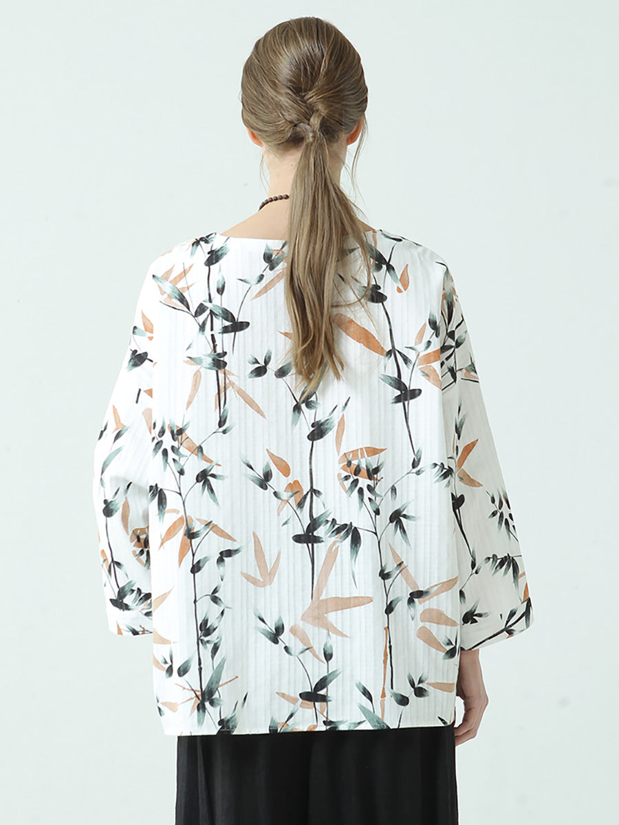 Maglietta a maniche lunghe con scollo a V e spacco largo primaverile
