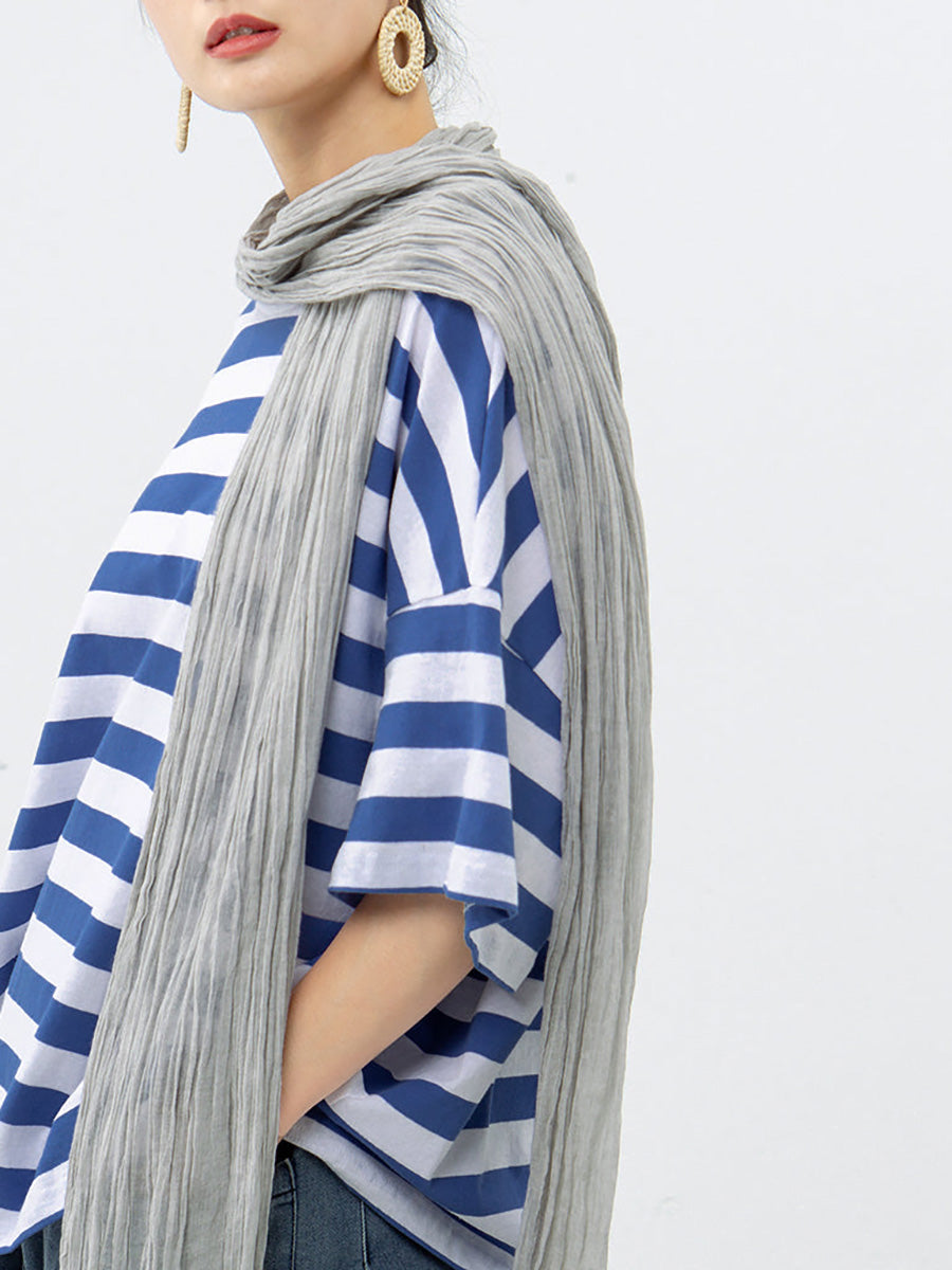 Maglietta casual a righe in cotone