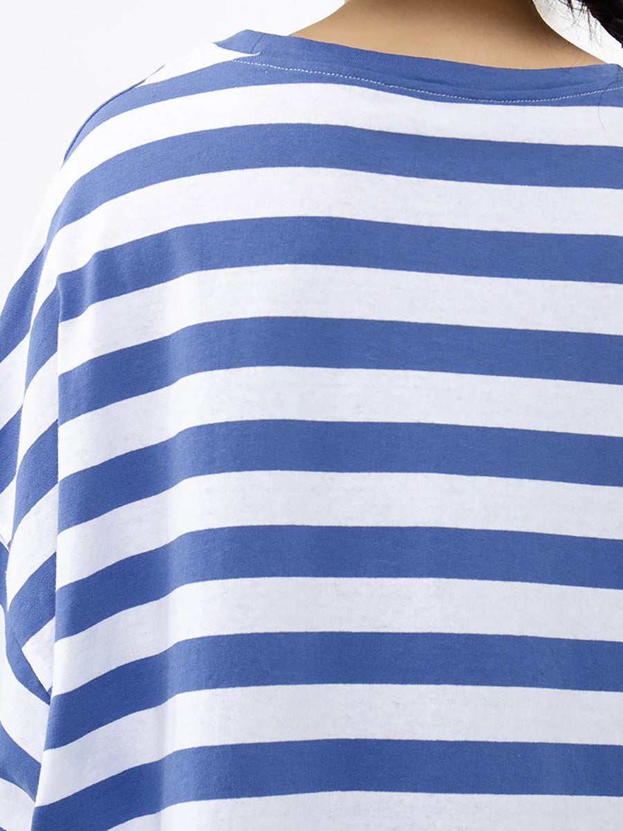 Maglietta casual a righe in cotone